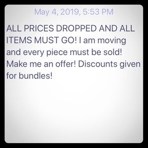 ALL ITEMS MUST BE SOLD